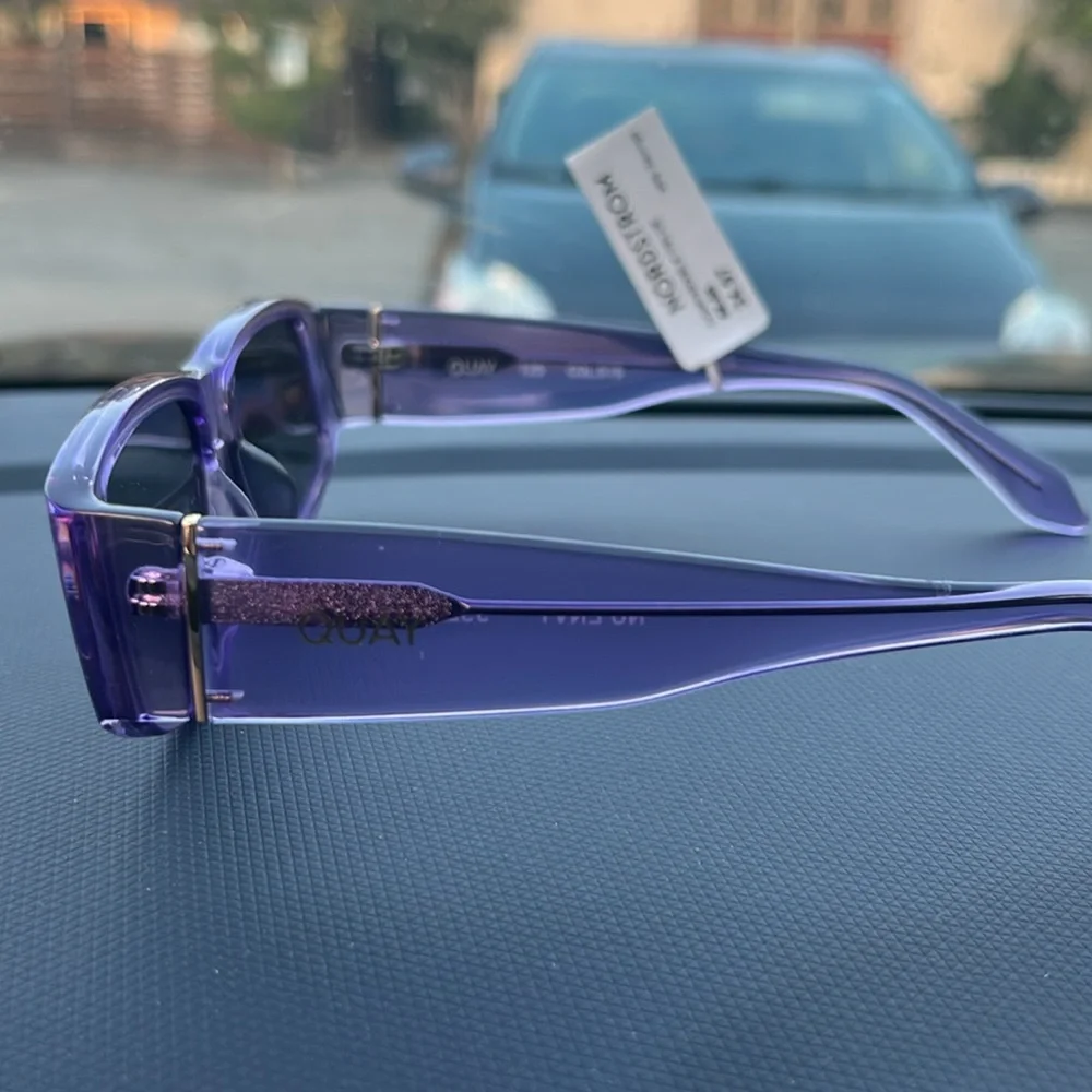 Quay Australia No Envy smoke lenses sunGlasses New Nordstrom rack purple - Picture 4 of 6